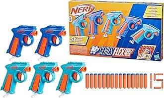 Nerf N Series Party Pack, 5 Blasters, 15 Nerf N1 Darts