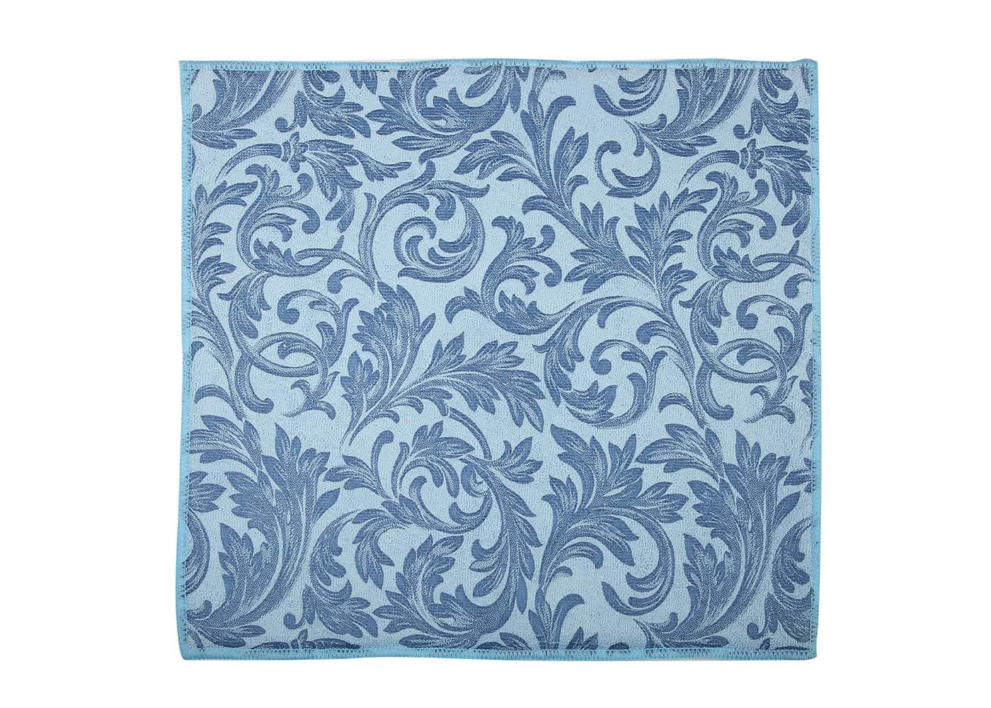 : PLD Microfibre Dish Draining Board Mat, Kitchen Super Absorbent Sink Mat for Dishes, Plates, Glass, Mug, Large Size 38x50cm (15" X19.6'), Blue, Embossed Floral Print, One Piece/Pack.