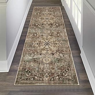 Pauwer Boho Hallway Runner Rug 2x6 Washable Entryway Area Rugs Non Slip Farmhouse Vintage Floor Mat Carpet Runner for Hallways Laundry Room Kitchen Bathroom Bedroom