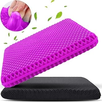 KYSMOTIC Gel Seat Cushion for Long Sitting (Super Large & Thick) Soft & Breathable, for Wheelchair Reduce Sweat, Gel Chair Cushion for Hip Pain, Gel Seat Cushion for Office Chair More Comfortable