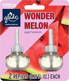 PlugIns Refills Air Freshener, Wonder Melon, Scented and Essential Oils for Home and Bathroom, 0.67 Fl Oz, 2 Count
