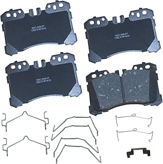 Bendix Premium SBC1282 Ceramic Front Brake Pads for Lexus LC500 2020, LC500h 2020, LS460 2017-2007, LS500 2023-2018, LS500h 2023-2018, LS600h 2010-2008, LS600h 2016-2012, Toyota Mirai 2023-2021