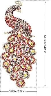 Delicate Large Peacock Animal Brooch Lapel Pin Dainty Rhinestone Brooch Costume Jewelry Accessories for Scarf Corsage