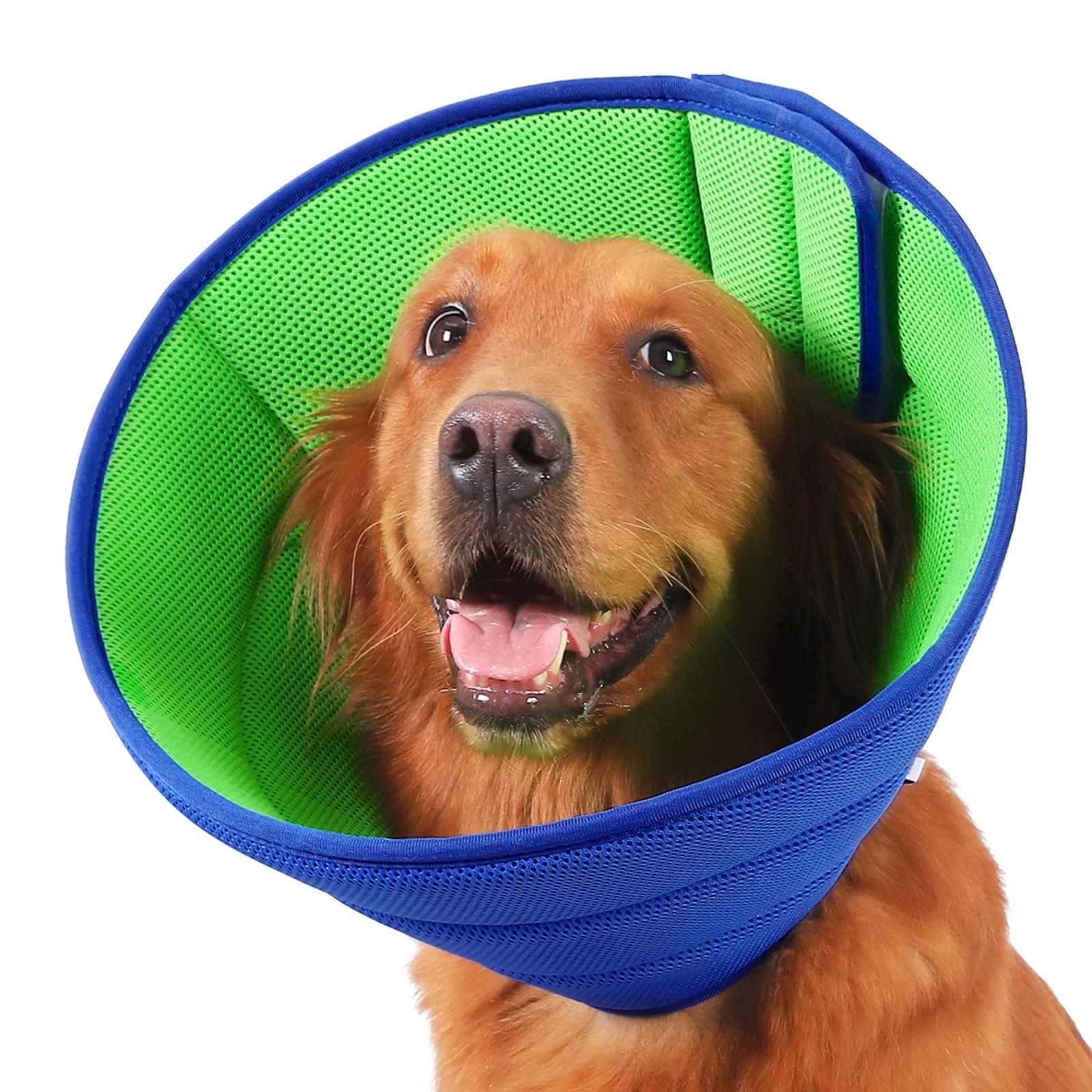 Extra Soft Breathable Dog Cone for Large Medium Small Dogs and Cats - Adjustable Recovery Collar, Lightweight E-Collar (4)