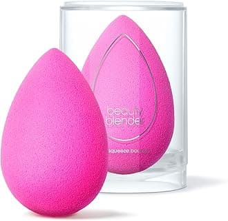 Beautyblender® | Original Pink Beauty Blender Makeup Sponge, Super-Soft Foam Easily Blends Foundations, Powders & Creams, Made in USA, Reusable, Washable, Streak Free Application, Vegan, Cruelty Free