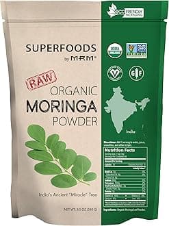 Organic Moringa Powder - USDA Organic Moringa Leaf Powder, Superfood High in Fiber and Antioxidants for Smoothies, Tea, and Daily Nutrition, for Women & Men, Vegan and Gluten-Free - 60 Servings