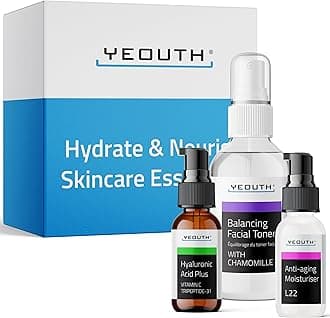 Best Anti Aging 3 Pack Skin Care System, Professional Grade Hyaluronic Acid Serum, Patented L22 Face Moisturizer, and Balancing Face Toner - Anti Aging Serum Kit - 100% GUARANTEED