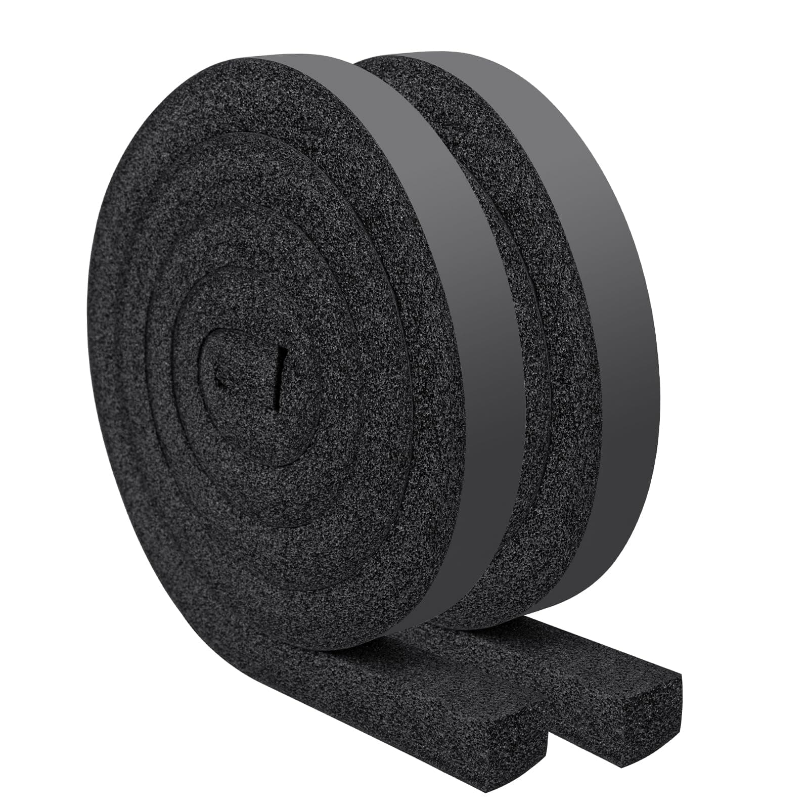 Yotache Air Conditioner Window Seal Kit - 1"x1" High Resilience Foam Weather Stripping Insulation Strip for AC, Noise Reducing, Air Leak Proof, No Glue, 13Ft Long (6.5Ft x 2 Rolls, Black)