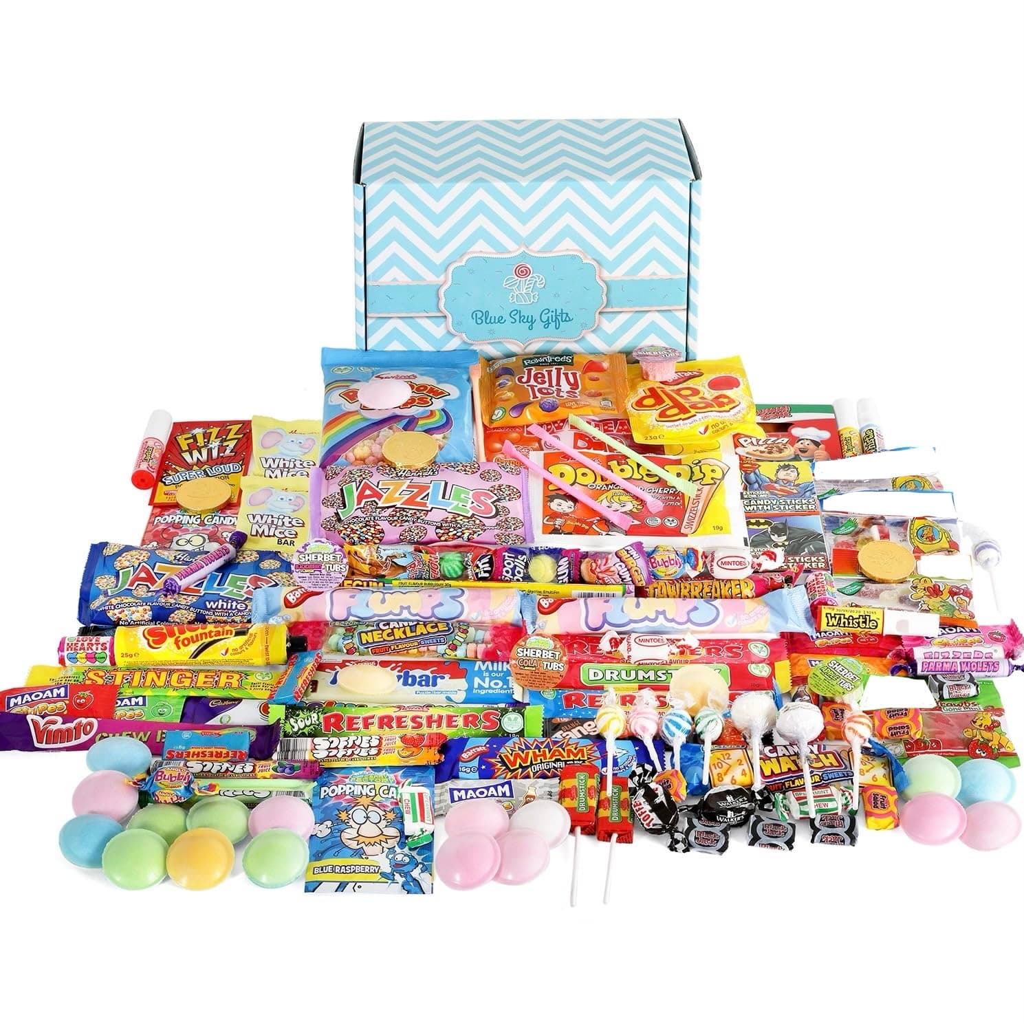 Retro Sweets Mega Hamper Gift Box, Packed with The Best Old School Sweets. Sweet Box Gift Hamper Idea for Adults and Kids, Classic Retro Set