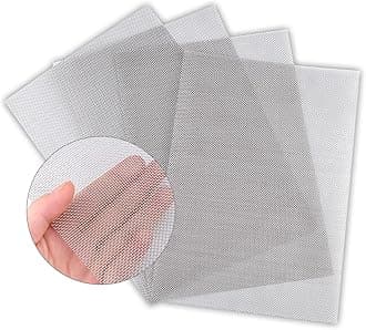 Valchoose 4PACK Stainless Steel Woven Wire Mesh Never Rust, Air Vent Mesh 11.8"X8.2"(300X 210mm), Hard and Heat Resisting Screen, 1mm Hole 20 Mesh Easy to Cut for Rodents Filters Window DIY Projects