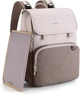 Diaper Bag Backpack Unisex Baby Bag Large Diaper Bag with Changing Pad, Insulated Pockets, Stroller Buckles, Durable Travel Backpack with Luggage Strap