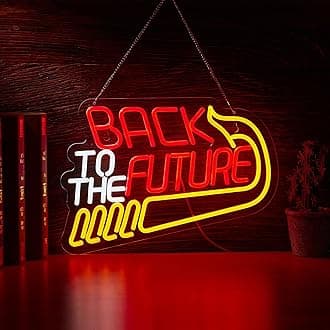 Back To The Future Neon Sign for Wall Decor Dimmable Back To The Future Sign LED Neon Light Bedroom Beer Bar Neon Light Signs(17X12inch)