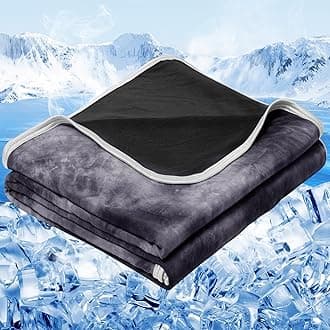inhand Cooling Throw Blanket (50"x60"), Cooling Blankets for Hot Sleepers, Absorbs Heat to Keep Adults Cool for Summer Nights Sweats, Thin Cold Lightweight Blanket for Couch Bed, All Season Use