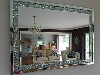 LARGE JEWEL WALL MIRROR LOOSE DIAMANTE NEW CRYSTAL SQUARE DECOR MIRROR GIFT 120CM x 80CM