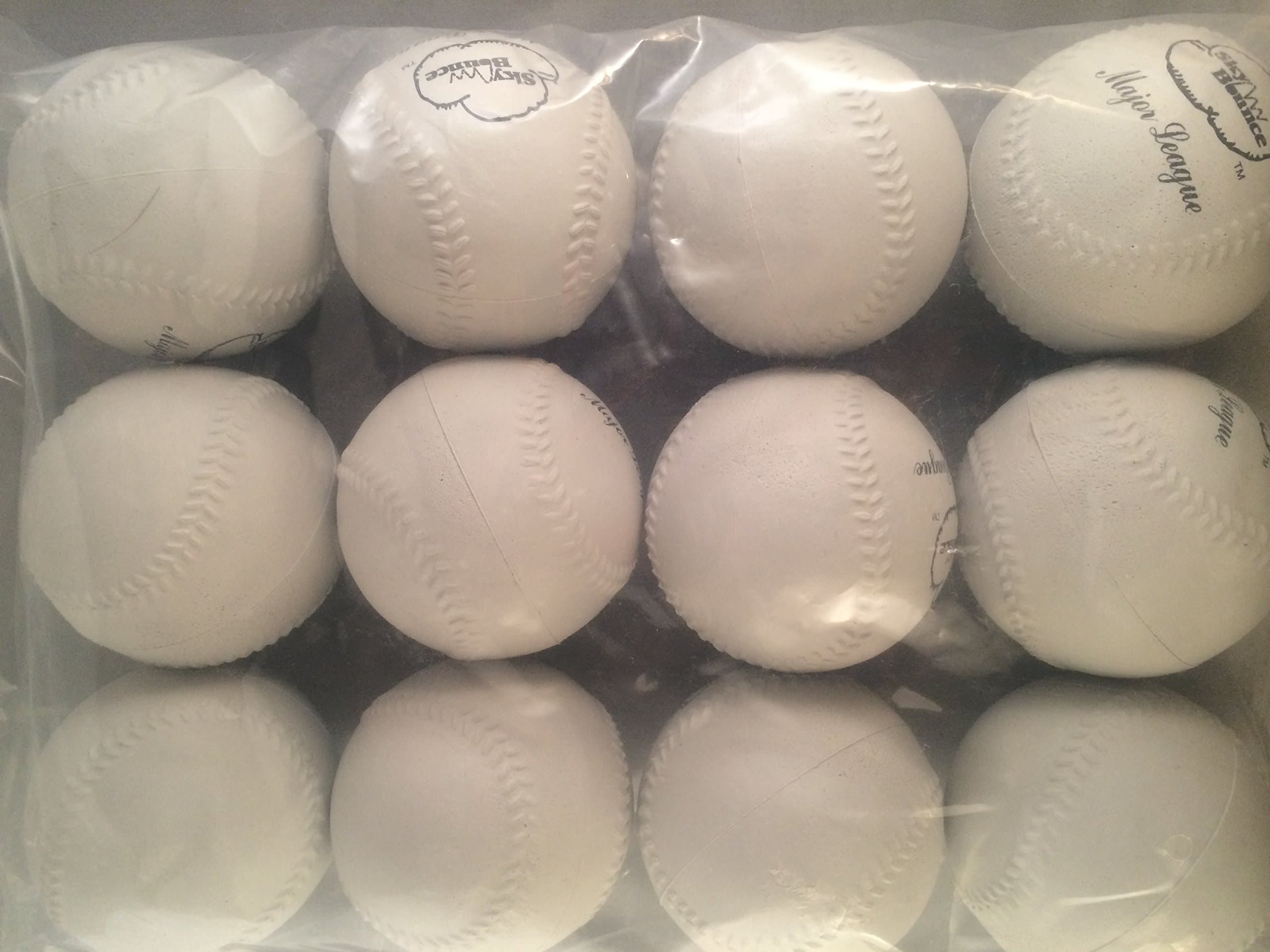 Sky Bounce2922 White Sponge Baseball - 12 Count