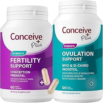 Ovulation + Women's Fertility Combo, Supports Fertility and Ovarian Regulation, 60 + 120 Capsules