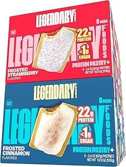 22 g Protein Pastry Bundle - Low Carb Meal Replacement Bar - Gluten Free Protien Snacks - Healthy Keto Snack Box - Low Sugar Energy Bars - Bariatric Diabetic Friendly 16 Pack