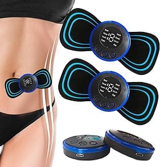 PLENO 2 Mini Muscle Body Massager Host with 2 Replaceable Pads and 19 Speed 8 Modes for Pain Relief for Full Body and Relaxation of Arm, Leg Shoulder, Waist