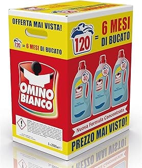 Liquid Washing Machine, 120 Washes, Respects Colours and Fabrics, Fresh Scent with White Musk Essence, 2000 ml x 3 Packs