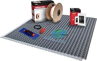 NuHeat N1C030-H-KIT 30 sq ft Home Comfort Floor Heat Kit with Home Thermostat, Heat Membrane, Heat Cable, MatSense Pro Fault Indicator