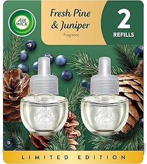 Air Wick plug in Scented Oil 2 Refills, Woodland Pine, (2x0.67oz), Essential Oils, Air Freshener