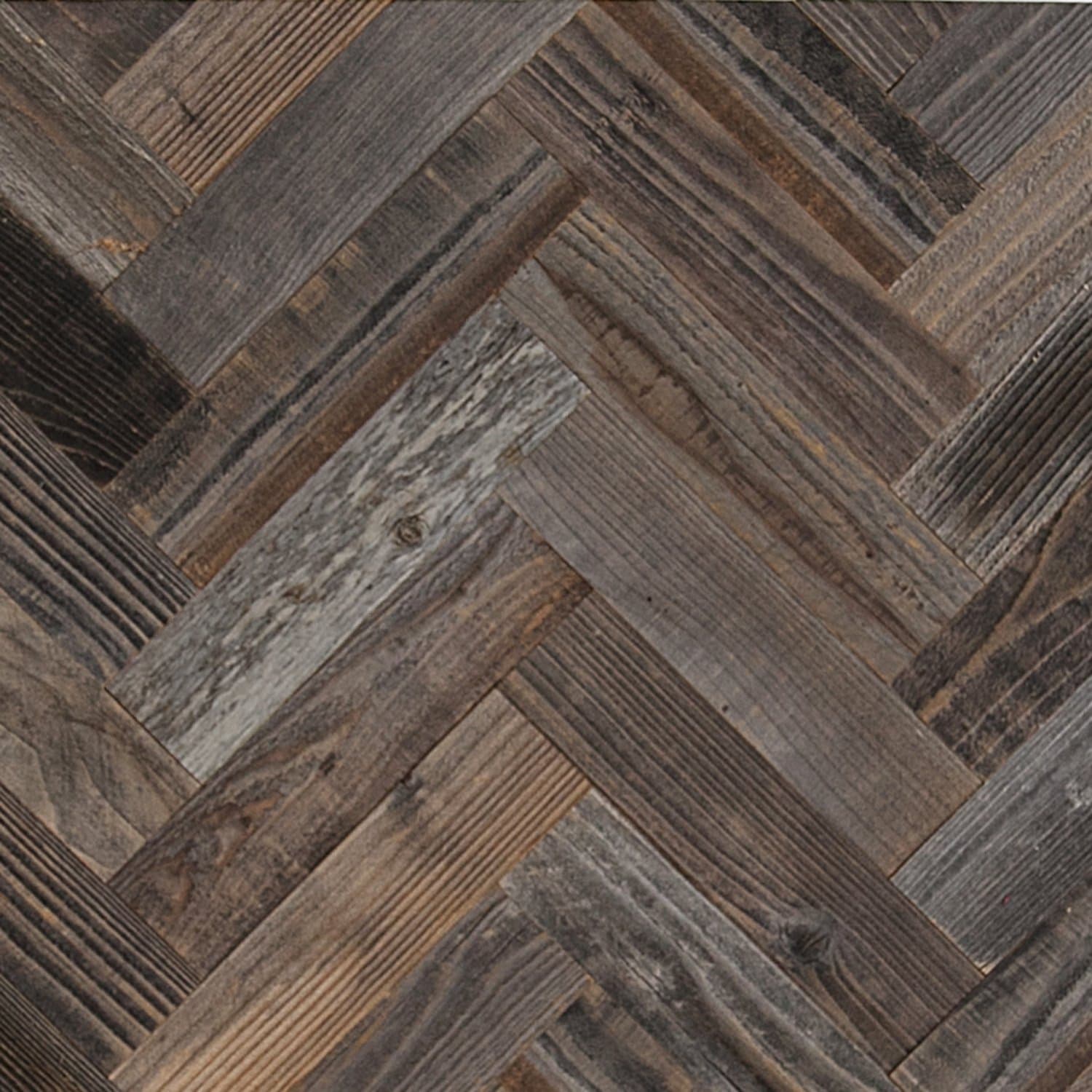 DIY Reclaimed Barn Wood Wall - Herringbone Pattern - Easy Peel and Stick Application, 40 sq. ft. …