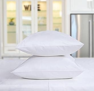 Threadmill Home Linen King Pillowcases - American Grown Pure Supima Cotton 1000 Thread Count, 2 Piece Sateen Weave Luxury Pillow Cover Set, Silky Hotel White Pillow Protector