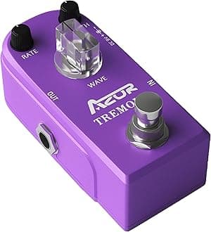 AZOR Tremolo Classic Guitar Effect Pedal for Electric Guitar True Bypas Aluminium alloy case