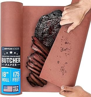 Bryco Goods Pink Butcher Paper Roll 18"x175' (2100 Inch) - USA Made - Food-Grade Peach Butcher Paper for Smoker, BBQ, Grilling, Smoking Meat - Unbleached, Uncoated & Unwaxed