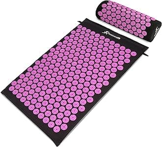 ProsourceFit Acupressure Mat and Pillow Set for Back/Neck Pain Relief and Muscle Relaxation