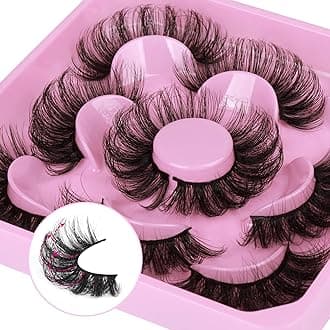 Lashes Mink Fluffy Wispy False Eyelashes 20mm Dramatic Faux Mink Eyelashes D Curl Long Fake Lashes Pack Look Like Extension