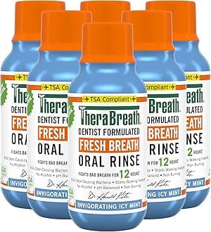 Fresh Breath Dentist Formulated Oral Rinse, Icy Mint, 3 Ounce (Pack of 6)