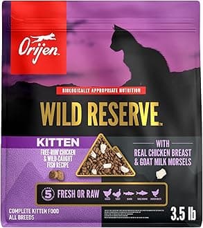 Wild Reserve Dry Cat Food Free-Run Chicken & Wild-Caught Fish Kitten Recipe 3.5lb Bag