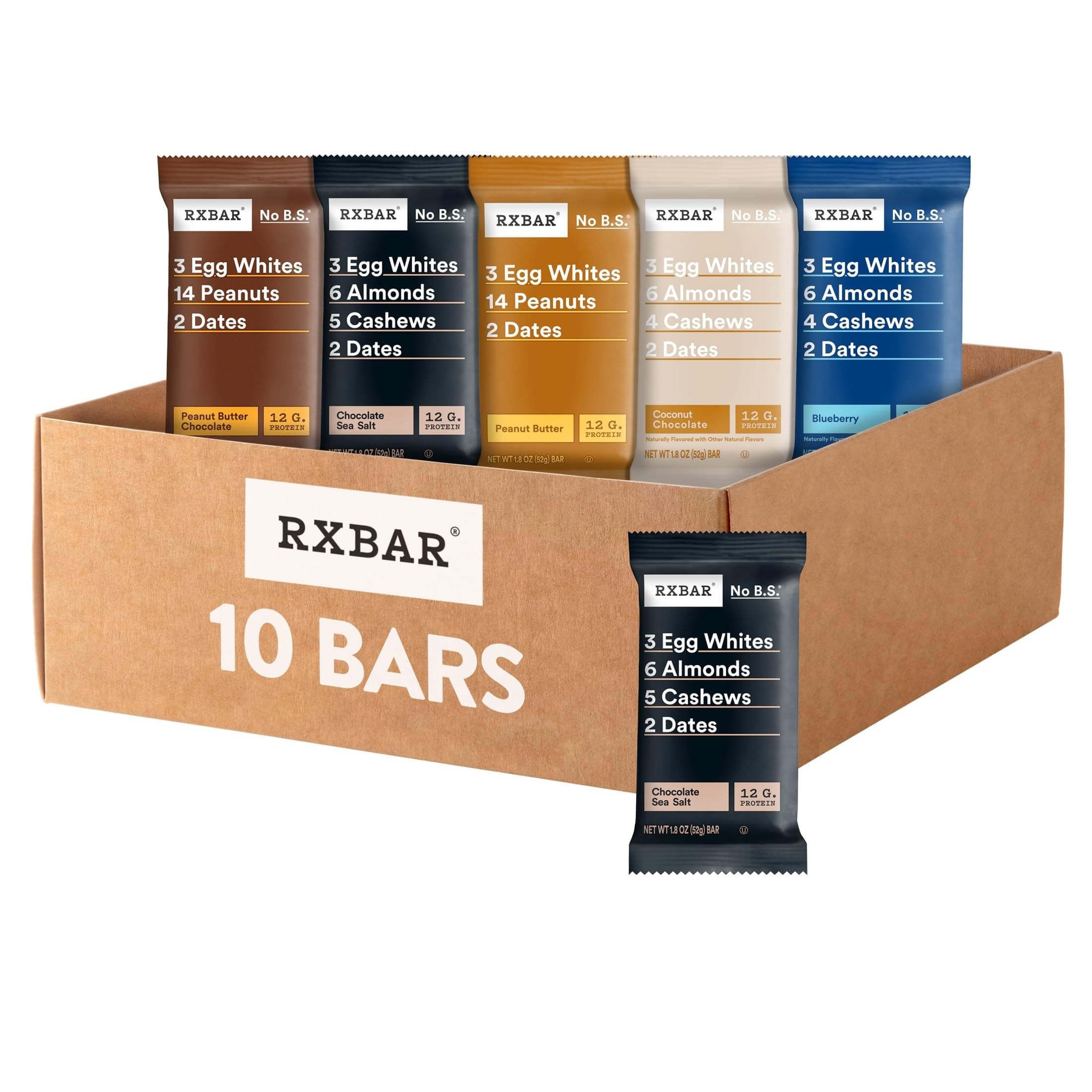 RXBAR Protein Bars, Snack Bars, Variety Pack (10 Count)