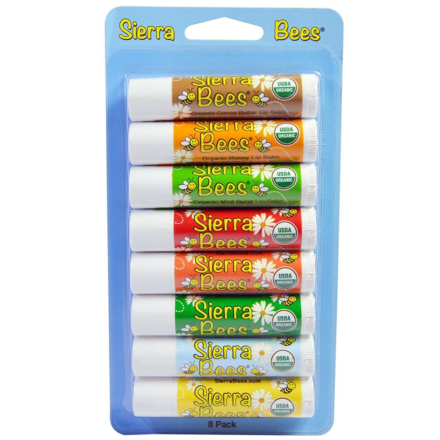 Bees Organic Lip Balms Combo Pack 8 Pack 15 oz 4 25 g Each