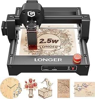 RAY5 Laser Engraver 2500mW High Precision 0.04 * 0.04mm Laser Cutter and Engraving Machine 130x130mm Working Area Mini Portable Laser Engraver for Wood Metal Acrylic Glass