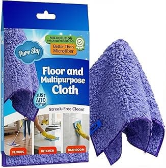 Pure-Sky Magic Deep Clean Cleaning Cloth – JUST ADD Water No Detergents Needed - Multipurpose Ultra Microfiber Cloth - Stick-Attachable for Mop, or as Handheld Microfiber Towels to Clean Any Surfaces