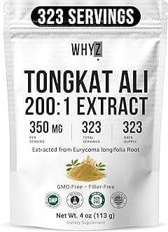 Tongkat Ali Extract Powder, Pure Longjack 200:1 Extract Eurycoma longifolia, Unflavored Herbal Powder, Easy Mix Supplement for Daily Routine, Suitable for Men & Women, 113g (4 oz)