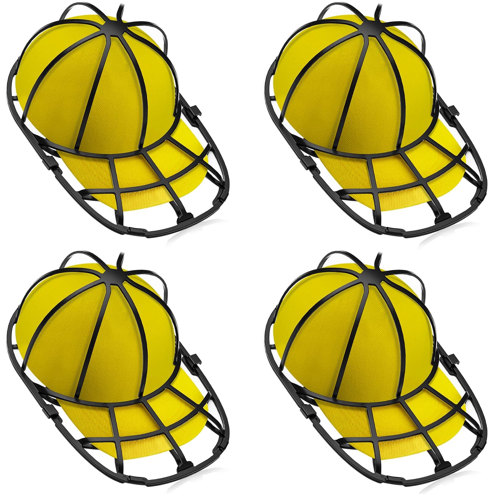 4 Pack Hat Washer for Baseball Cap Washer Cage for Washing Machine,Ball Cap Washing Frame Hat Cleaner Holder Protector for Dishwasher