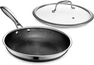 10 Inch Hybrid Stainless Steel Frying Pan with Cooking Lid