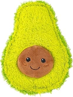 7 Inch Plush Pet Toy Smiling Avocado with Squeaker Dog Chew Toy