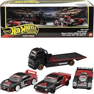 Hot Wheels Premium Collector Set Assortment - Advan Racing Team Vehicle Toys Mini Cars 4 pieces Ages 3+ Multi 987B-GMH39