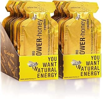 ULMO POWER· HONEY Classic Energy Gel | 24 Units per Packs of 1.3 Oz | Caffeine Free