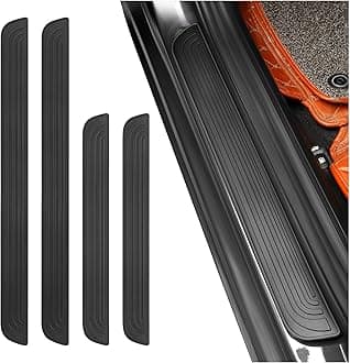 - 4PCS Car Door Sill Protector,Anti-Scratch & Waterproof Car Door Sills Scratch Protection,Universal Car Exterior Accessories Automotive Door Entry Guard for Car,Truck,SUV (Black, Width 1.57")