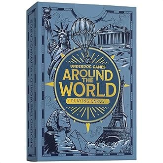 Underdog Games Around The World Themed Playing Cards | 52 Pieces of Stunning Custom Art | Unique Destination on Every Card