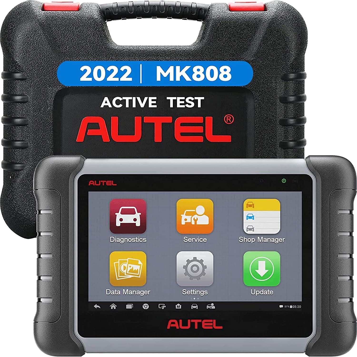 Maxicom Mk808 OBD2 Reader Car Diagnostic Scan Tool with All Systems Diagnosis and Service Functions Including Oil Reset Epb BMS Sas DPF Tpms Relearn (Md802+Maxicheck Pro)