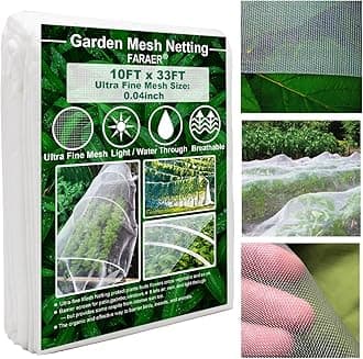 Garden Netting, Plant Covers 10x33Ft Net Ultra Fine Mesh Protection Netting for Vegetable Plants Fruits Flowers Crops Greenhouse Row Cover Raised Bed Barrier Screen Protection Net Cover