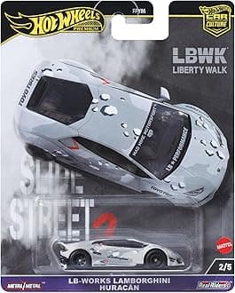 Mattel Games Hot Wheels Premium LB-Works Lamborghini, Car Culture, 1:64 Scale White Toy Car, Toy Gift for Boys and Girls +3 Years and Adult Fans and Collectors, HKC84