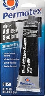 81158 Black Silicone Adhesive Sealant, 3 oz. Tube