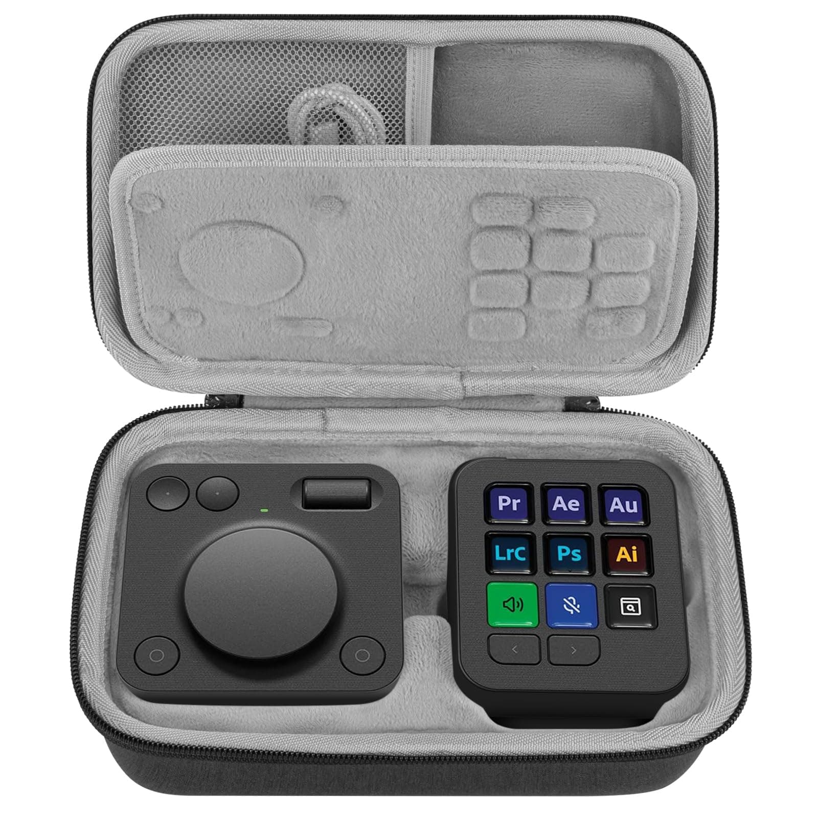 Creative Console Carrying Case, Hard Shell Protective Travel Bag for Logicool MX Creative Console (Dark Gray)